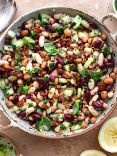 Mixed Bean Salad #beans #salad #vegan #vegetarian #summer