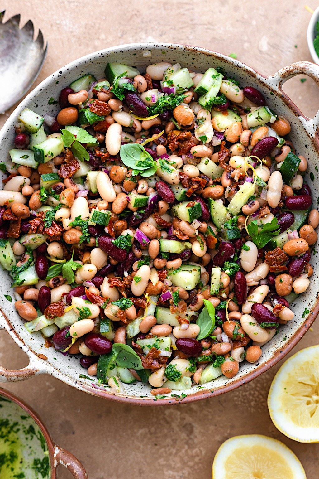 Mixed Bean Salad #beans #salad #vegan #vegetarian #summer 