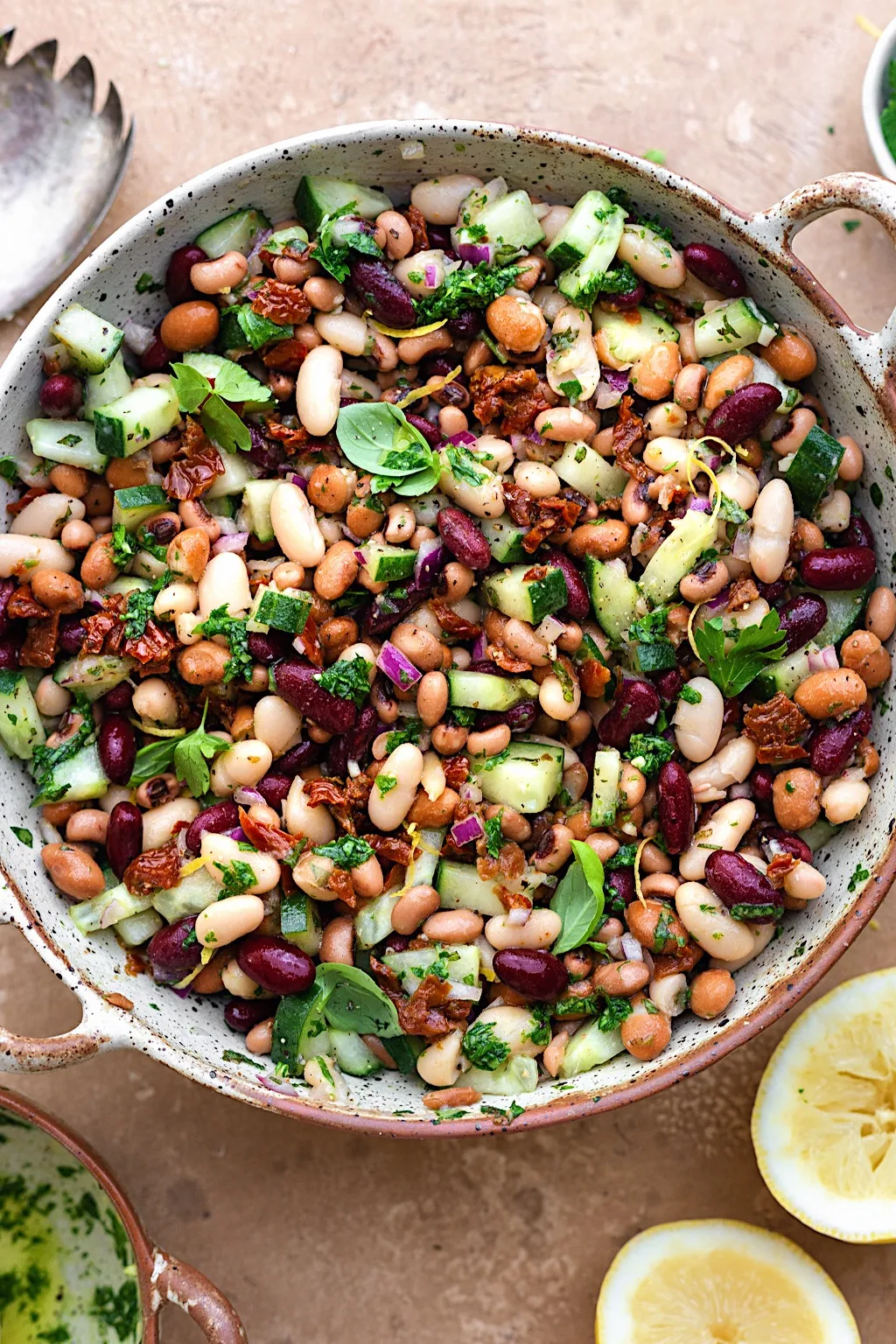 Mixed Bean Salad #beans #salad #vegan #vegetarian #summer