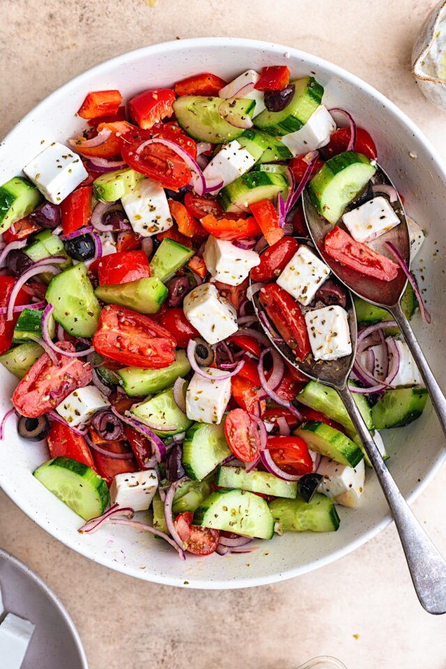 Vegan Greek Salad - Cupful of Kale