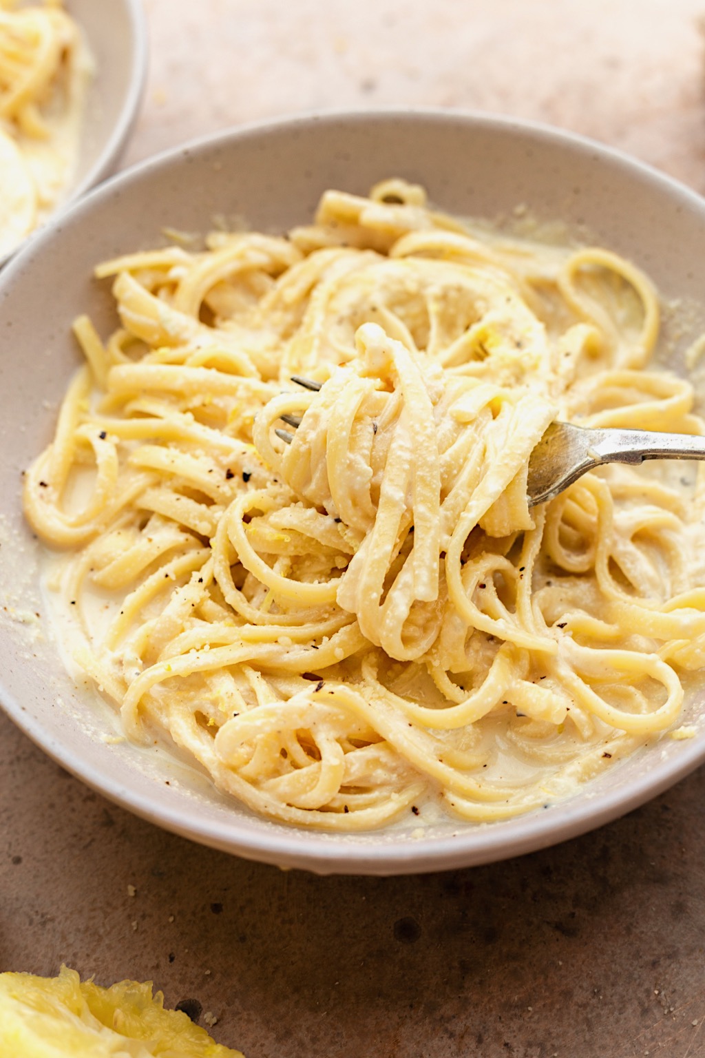 Vegan Creamy Lemon Pasta #lemon #pasta #dairyfree #vegan #summer #recipe